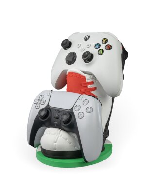 Stojak na 2 Kontrolery - Korki Piłkarskie Xbox PlayStation Kolorystyka Biało Czerwona Polska