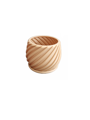 Doniczka spiralna 3 z podstawką