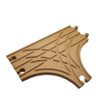 Rozjazd kolejowy Typ T dwutorowy 22cm dla drewnianej kolejki (4)