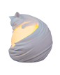 Lampka Nocna na Stolik Śpiący Kotek z Kulą Światła LED Duża 14cm (3)