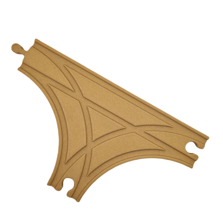 Rozjazd kolejowy Typ T 21cm dla drewnianej kolejki