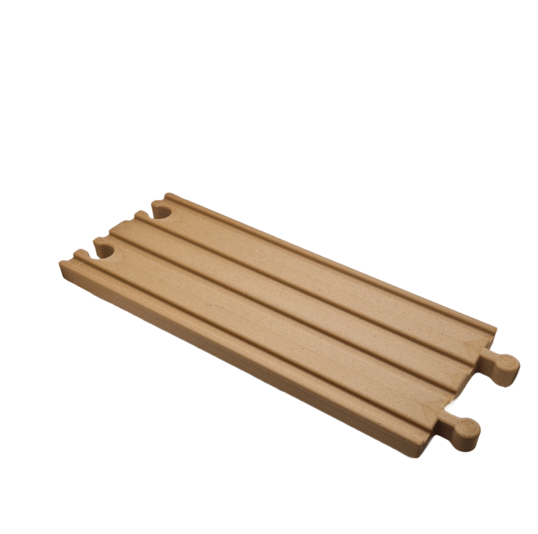 Podwójny tor prosty 22cm dla drewnianej kolejki (4)