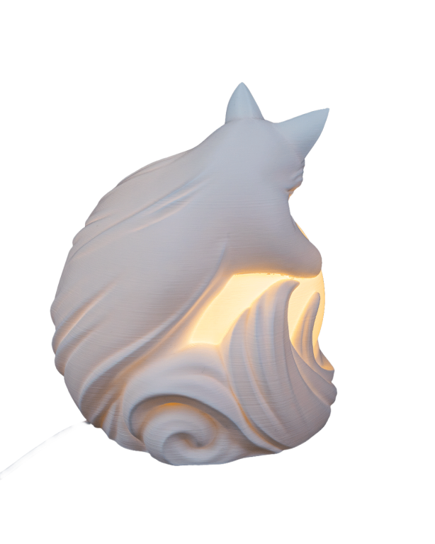 Lampka Nocna na Stolik Śpiący Lisek z Kulą Światła LED Mała 13cm (3)