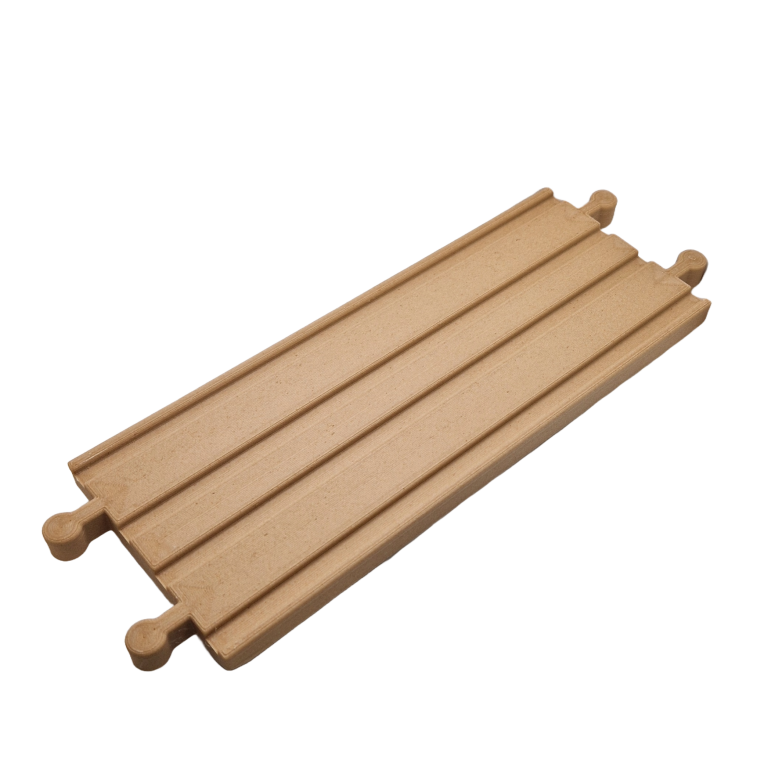 Podwójny tor prosty 22cm męski dla drewnianej kolejki (3)