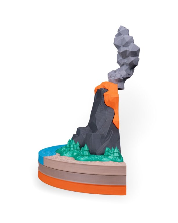 Wulkan w Przekroju - Edukacyjny Model 3D (Rozkładany) (6)