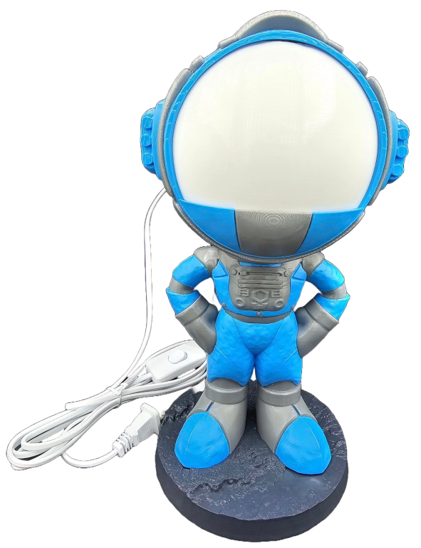 Mechaniczny Astronauta Lampa na Biurko Steampunk (9)