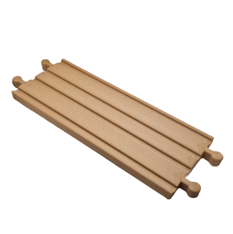 Podwójny tor prosty 22cm męski dla drewnianej kolejki (4)