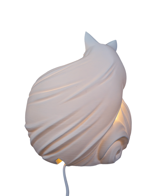 Lampka Nocna na Stolik Śpiący Lisek z Kulą Światła LED Mała 13cm (4)