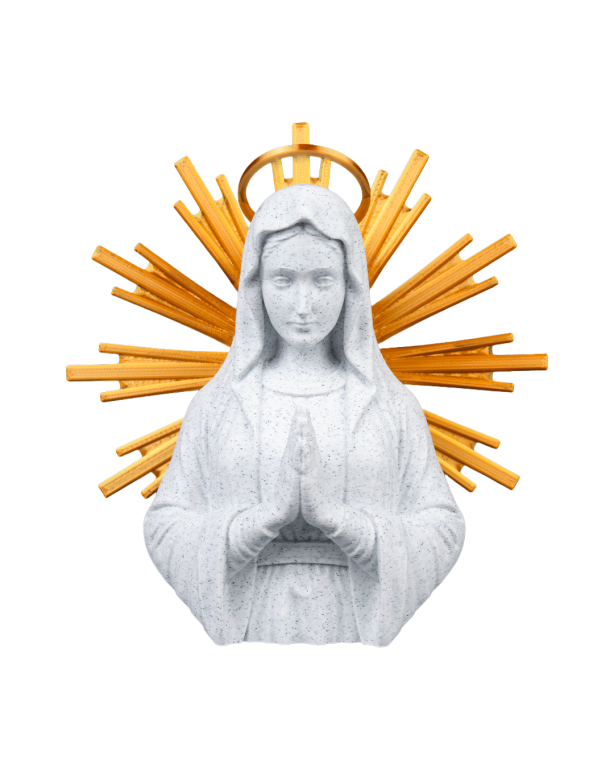 Popiersie Matki Bożej z Aureolą - Figurka lub Dekoracja Ścienna (2)